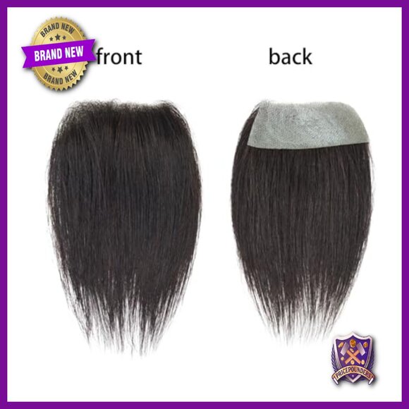 Human Hair Tape-In Hairpiece for Hairline Loss, 1.57x3 Inches
